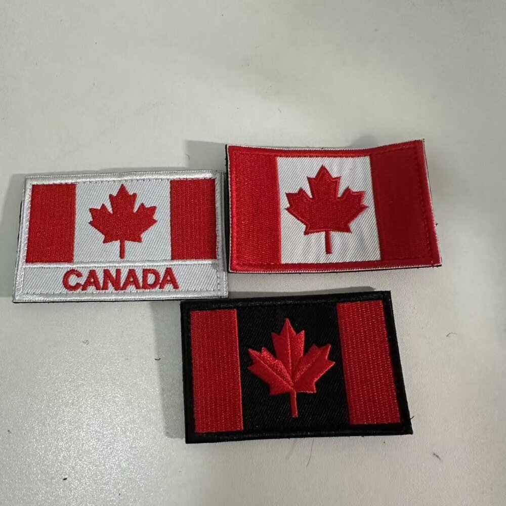 Baseball Cap CANADA Flag Hat with 1 Unique Embroidered Canada -Themed Patches - Picture 6 of 9